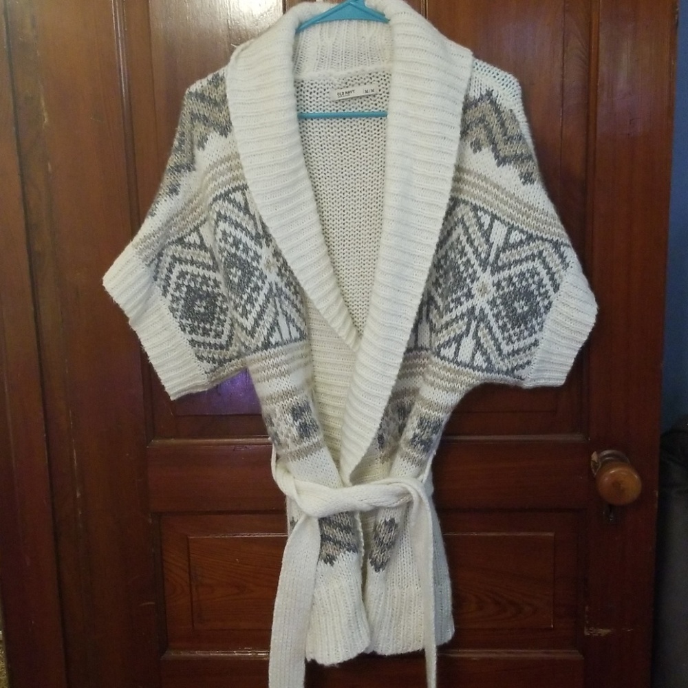 Open wool cardigan